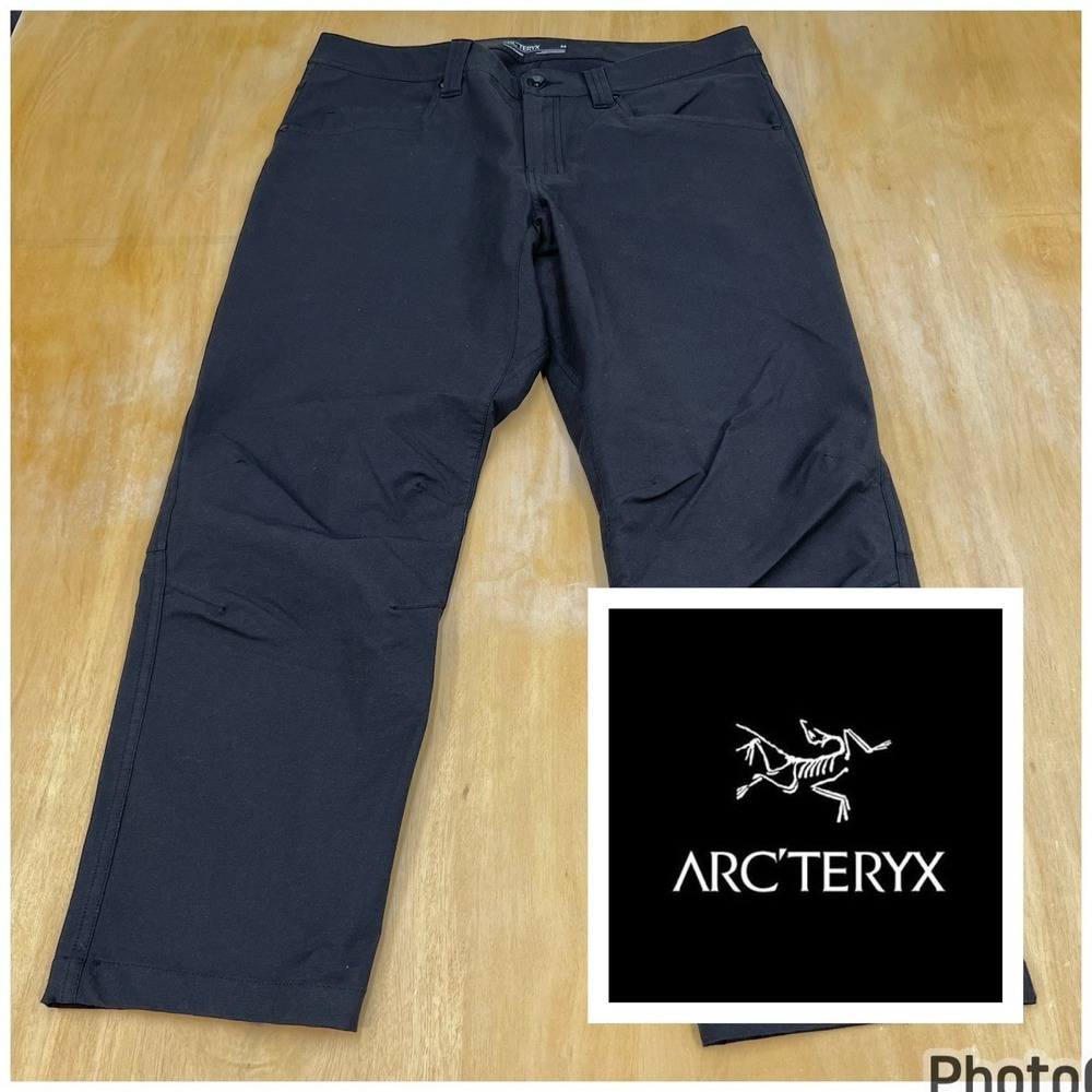 Arc'teryx Levon Chino Pants Mens 34x26 Cotton Blend Canvas Stretch Dark Gray